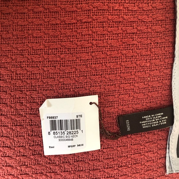 Coach "C" Logo Black & Silver Silk Square Scarf 21 x 21 silk scarf - Picture 8 of 8